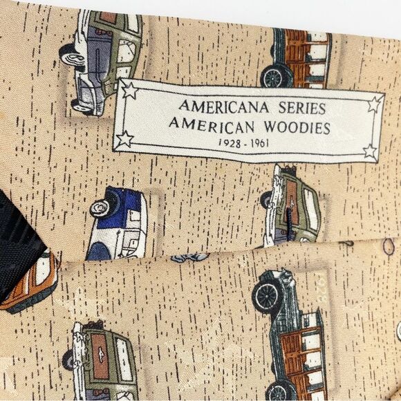 Vintage Tango Silk Americana Series Necktie American Woodies 1928-1961 Men’s Tie - Picture 10 of 13